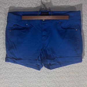 Celebrity Pink Royal Blue Rolled Hem Shorts